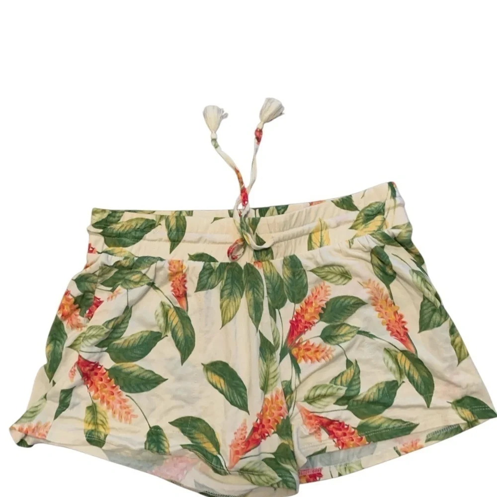 Stars Above Tropical Print Pajama Shorts